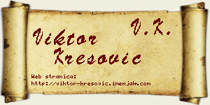 Viktor Kresović vizit kartica